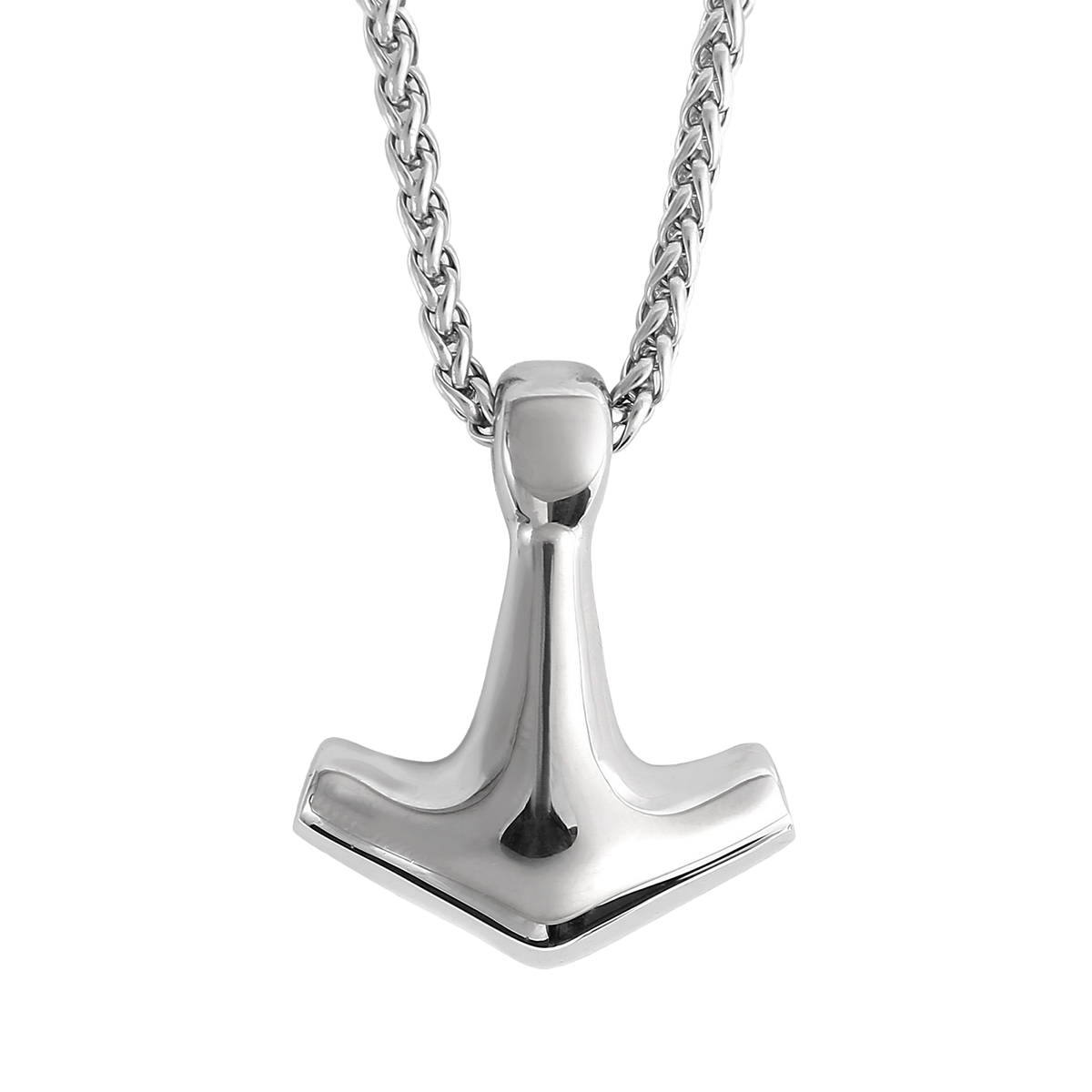 Lykken Viking Thorin vasara minimalistinen teräskaulakoru 60 cm