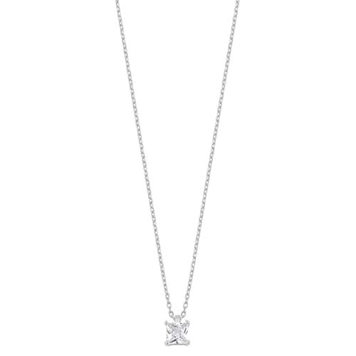 Lykka Casuals hopeakaulakoru solitaire-riipuksella