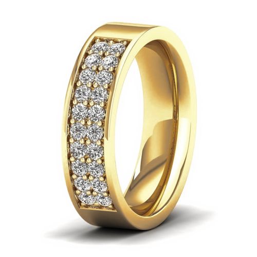 Lykka Elegance kaksirivinen kultainen timanttisormus 0,40 ct