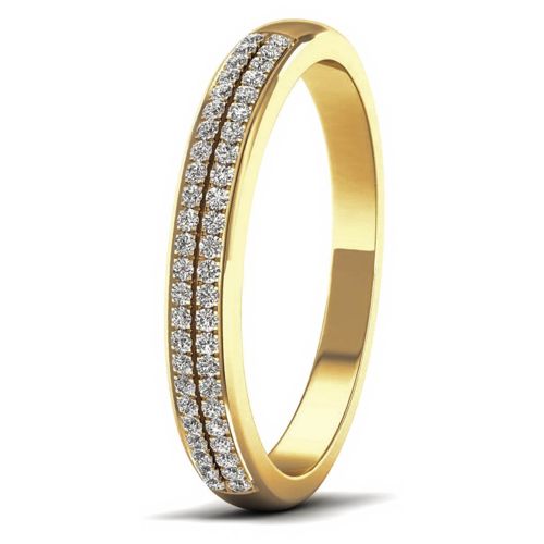 Lykka Elegance kultainen timanttisormus kaksirivinen 0,14 ct