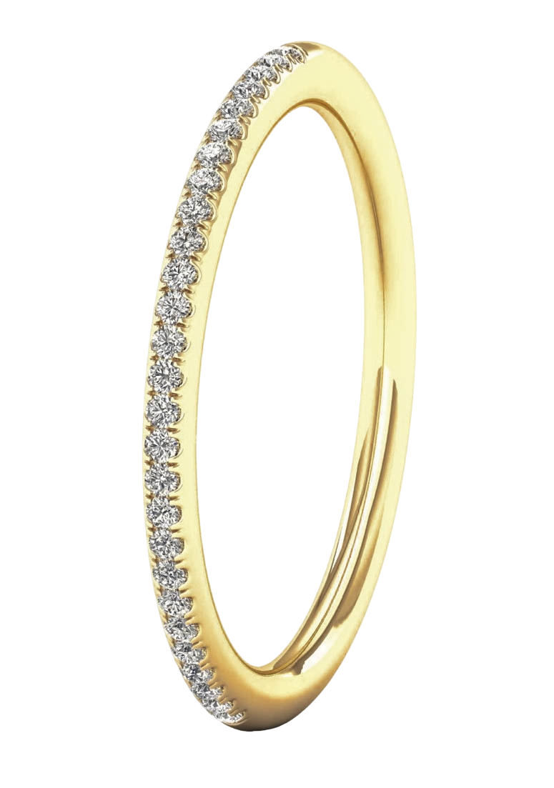 Lykken Elegance rivitimanttisormus kulta 0,08 ct