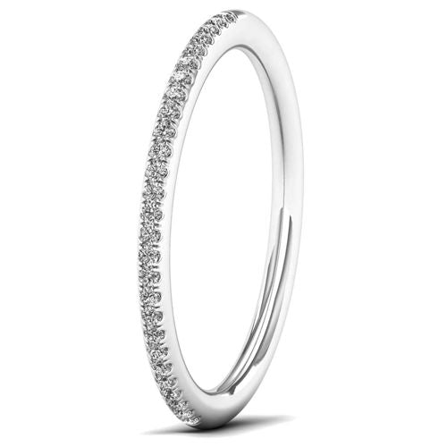 Lykka Elegance rivitimanttisormus valkokulta 0,08 ct