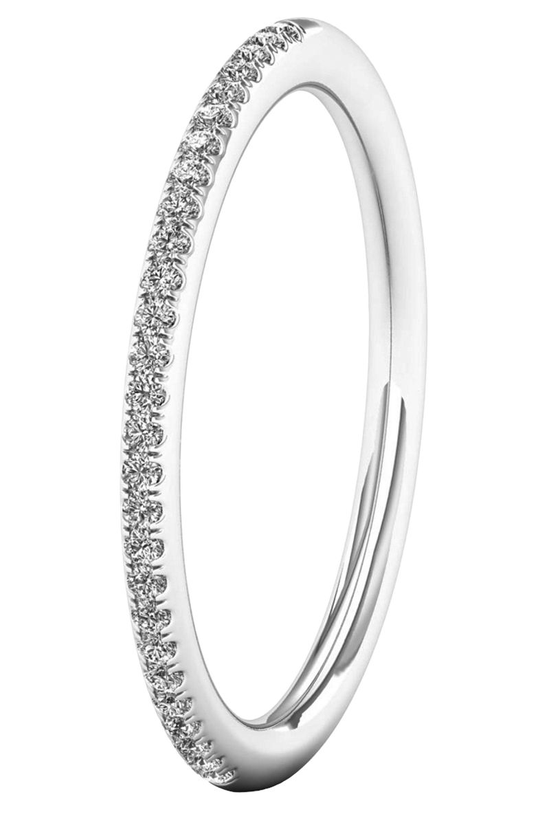 Lykken Elegance rivitimanttisormus valkokulta 0,08 ct