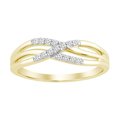 Lykka Elegance keltakultainen timanttisormus