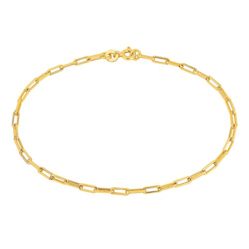 Lykka Basics hopeinen kullattu boyfriend ranneketju 2,8 mm