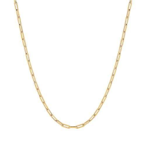 Lykka Basics hopeinen kullattu boyfriend kaulaketju 2,8 mm