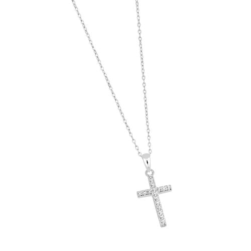 Lykka Crosses rippiristikaulakoru hopeaa