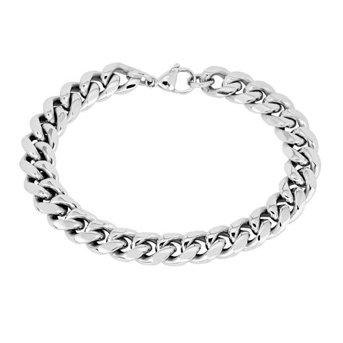 Lykka Strong panssariranneketju 8 mm hopeanvärinen