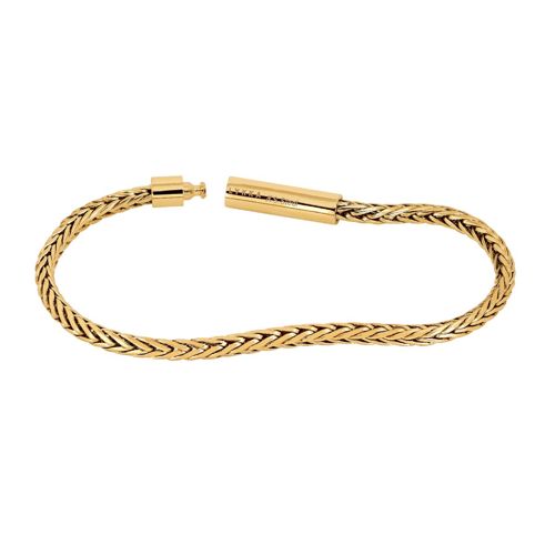 Lykka Strong Foxtail teräsrannekoru kullanvärinen 20.5 cm