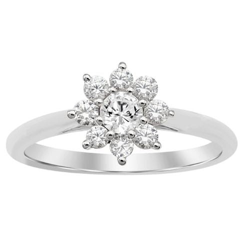 Lykka Elegance kukka timanttisormus